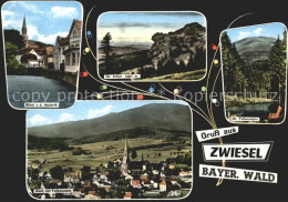 72097328 Zwiesel Niederbayern Blick Vom Holztritt Gr Arber Falkenstein Panorama  - Zwiesel