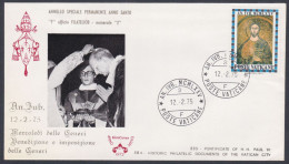 Vatican 1975 Private Cover Pope Paul VI, Ash Wednesday, Christian, Christianity, Catholic Church - Lettres & Documents