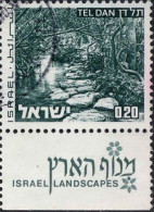 Israel Poste Obl Yv: 532 Mi:598x Tel Dan (Beau Cachet Rond) - Usati (con Tab)