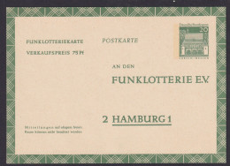 Bund Ganzsache Funklotterie FP 13 Bauwerke 20 Pfg. Lorsch Hessen Luxus - Postcards - Used