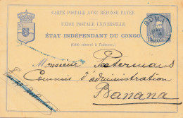 Belgisch-Kongo: 1897: Ganzsache Boma Nach Banana - Altri & Non Classificati