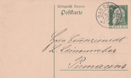 Bayern Ganzsache Mit Tagesstempel Bad Dürkheim 1913 Nach Pirmasens - Postal  Stationery