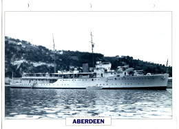 Fiche Navires De Guerre Escorteur Grande Bretagne 1936 - ABERDEEN - Autres & Non Classés