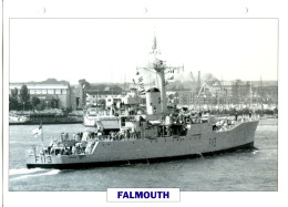 Fiche Navires De Guerre  Escorteur Grande Bretagne 1959 - FALMOUTH - Autres & Non Classés