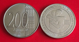 ANGOLA 200 Kwanzas 2022 UNC (Paz E Reconciliação Nacional) KM#114 - Angola