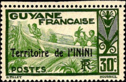 Inini Poste N** Yv: 9 Mi:8 Pirogue Sur Le Maroni Bord De Feuille - Unused Stamps