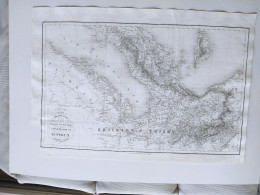 Italie Carte Topographique Et Routiere En Deux Parties Duvotenay Geographe  1836 - Topographische Karten