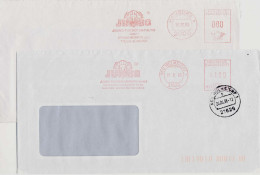 224  Eléphant: 2 Ema D'Allemagne, 1986/96 - Elephant Meter Stamps From Hamburg + Neu Wulmstorf, Germany. Jumbo - Olifanten