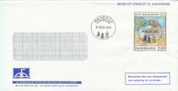 Denmark Cover Haderup 14-10-1985 With Niels Bohr Stamp Perfect Sun Cancel - Brieven En Documenten