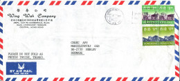 Hong Kong Air Mail Cover Sent To Denmark 1998 - Brieven En Documenten