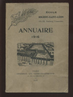 PARIS - ANNUAIRE 1916 DE L'ECOLE ROCROY-SAINT-LEON, 108 FAUBOURG POISSONNIERE - Parijs