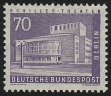 152v Geriffelt Stadtbilder Schillertheater 70 Pf ** - Unused Stamps