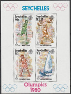 Seychellen: 1980, Blockausgabe: Mi. Nr. 14, Olympische Sommerspiele, Moskau. **/MNH - Ete 1980: Moscou