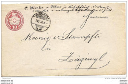 71 - 21 - Entier Postal 10cts Avec Cachet à Date De  Burgdorf 1870 - Stamped Stationery