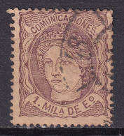 1870 I REPÚBLICA. ALEGORÍA ESPAÑA 1 Mils. RC MODIFICADA VITORIA. VER - Used Stamps
