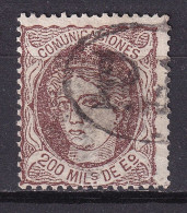 1870 I REPÚBLICA. ALEGORÍA ESPAÑA 200 Mils. VER MARCA POSTAL - Used Stamps