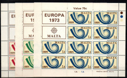 1973 - Malta 474/46 Europa - Minifoglio    ++++++++++ - 1973