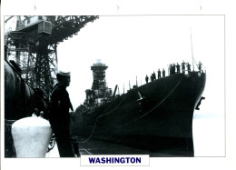 Fiche Navires De Guerre Navires De Ligne ETATS UNIS 1942/1945  - WASHINGTON - Other & Unclassified