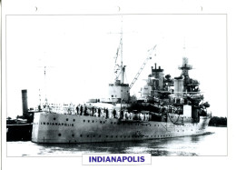 Fiche Navires De Guerre Navires De Ligne ETATS UNIS  1945  - INDIANAPOLIS - Sonstige & Ohne Zuordnung