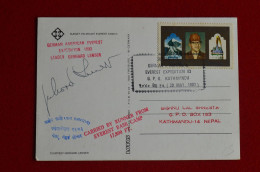 1983 German American Sagarmatha Expedition Everest Signed G. Lenser Mountaineering Himalaya Escalade Alpiniste - Sportifs