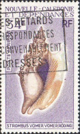 Nle-Calédonie Avion Obl Yv:115 Mi:497 Strombus Vomer Vomer Roding (Belle Obl.mécanique) - Used Stamps