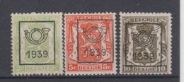 BELGIË - OBP - 1939 - PRE 417/19  (type C Nr 15) (MOOI) - (*) - Typos 1936-51 (Kleines Siegel)