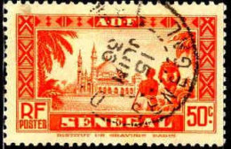 Sénégal Poste Obl Yv:125 Mi:130 Mosquée De Djourbel (TB Cachet à Date) 15 JUIN 36 - Oblitérés