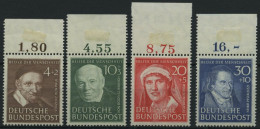 BUNDESREPUBLIK 143-46 **, 1951, Helfer Der Menschheit, Prachtsatz, Mi. 140.- - Neufs