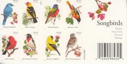 2014 United States Songbirds Birds Complete Booklet Of 20  MNH - Unused Stamps