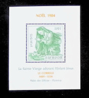 CL, Blocs-feuillets, Block, Neuf, Rwanda, 1984, Noël, La Sainte Vierge Adorant L'Enfant Jésus, Le Corrège 1489-1534 - Autres & Non Classés