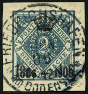 WÜRTTEMBERG 107 BrfStk, 1906, 2 Pf. Grautürkis, Prachtbriefstück, Gepr. Klinkhammer, Mi. (100.-) - Used