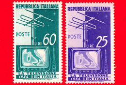 Nuovo - MNH - ITALIA - 1954 - Inizio Di Servizio Di Televisione Nazionale - RAI - Serie Completa - 1946-60: Neufs