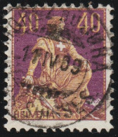 Heimat Auslandpoststelle Maraz Du Jura 1909-04-11  Vollstempel Auf 40 Rp. Helvetia Mit Schwert 3 Blätter Typ 1 - Gebraucht