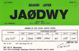 AK 213400 QSL - Japan - Nagano - Radio Amateur