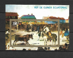 Equatorial Guinea 1975 Bull Fight IMPERFORATE MS MNH - Equatorial Guinea