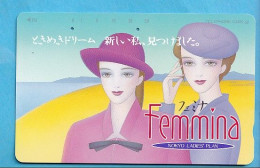 Japan Telefonkarte Japon Télécarte Phonecard -  Girl Frau Women Femme - Characters