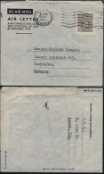 Nigeria Lagos 6c Aerogramme Postal Stationery Cover Mailed To Germany 1952 - Nigeria (...-1960)