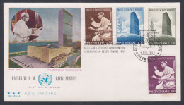 Vatican City 1965 Private FDC Pope Paul VI, United Nations, Christian, Christianity, Catholic Church, First Day Cover - Lettres & Documents