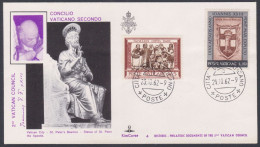 Vatican 1962 Private Cover 2nd Vatican Council, Sculpture, Religious Art, Christian, Christianity, Statue, St. Peter - Brieven En Documenten