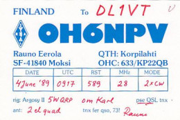 AK 213472 QSL - Finland - Moksi - Radio Amateur