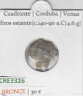 CRE3326 MONEDA ROMANA CUADRANTE BRONCE VER DESCRIPCION EN FOTO - Celtas