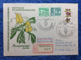 DDR - 1987 R-brief Aus Magdeburg. SST "Exotische Pflanzensammlung. Städtische Gewächshäuser" (2DMK009) - Lettres & Documents