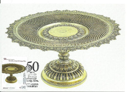 30999 - Carte Maximum - Portugal - 50 Anos Fundação Ricardo Espirito Santo Silva - Salva Prata Sec. XVI - Plateau Salver - Cartes-maximum (CM)