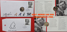 2007- HERGE 100 ANS - CREATEUR DE TINTIN - Numisletters