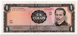 EL SALVADOR,1 COLON,1972,P.115,AU - Jamaique