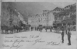 Chiavenna (Sondrio) - Piazza Castello, Albergo Conradi E Diligenze - Sondrio