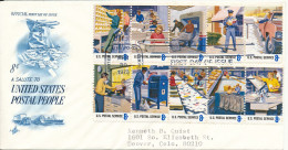 USA FDC 30-4-1973 United States Postal People Complete Set Of 10 With ArtCraft Cachet - 1971-1980