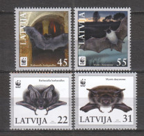Letland Latvia 2008 Mi 727-730 MNH WWF - BATS - Neufs