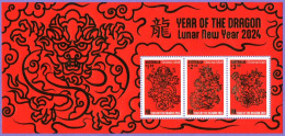 Christmas Island 2024. Lunar New Year Of The Dragon Calendar Sheetlet Pack   MNH** - Christmas Island