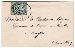 1904  Mignonnette CAD D APT Envoyée à ONGLES 04 Au Hameau De Bugron Aux Crottes - Covers & Documents
